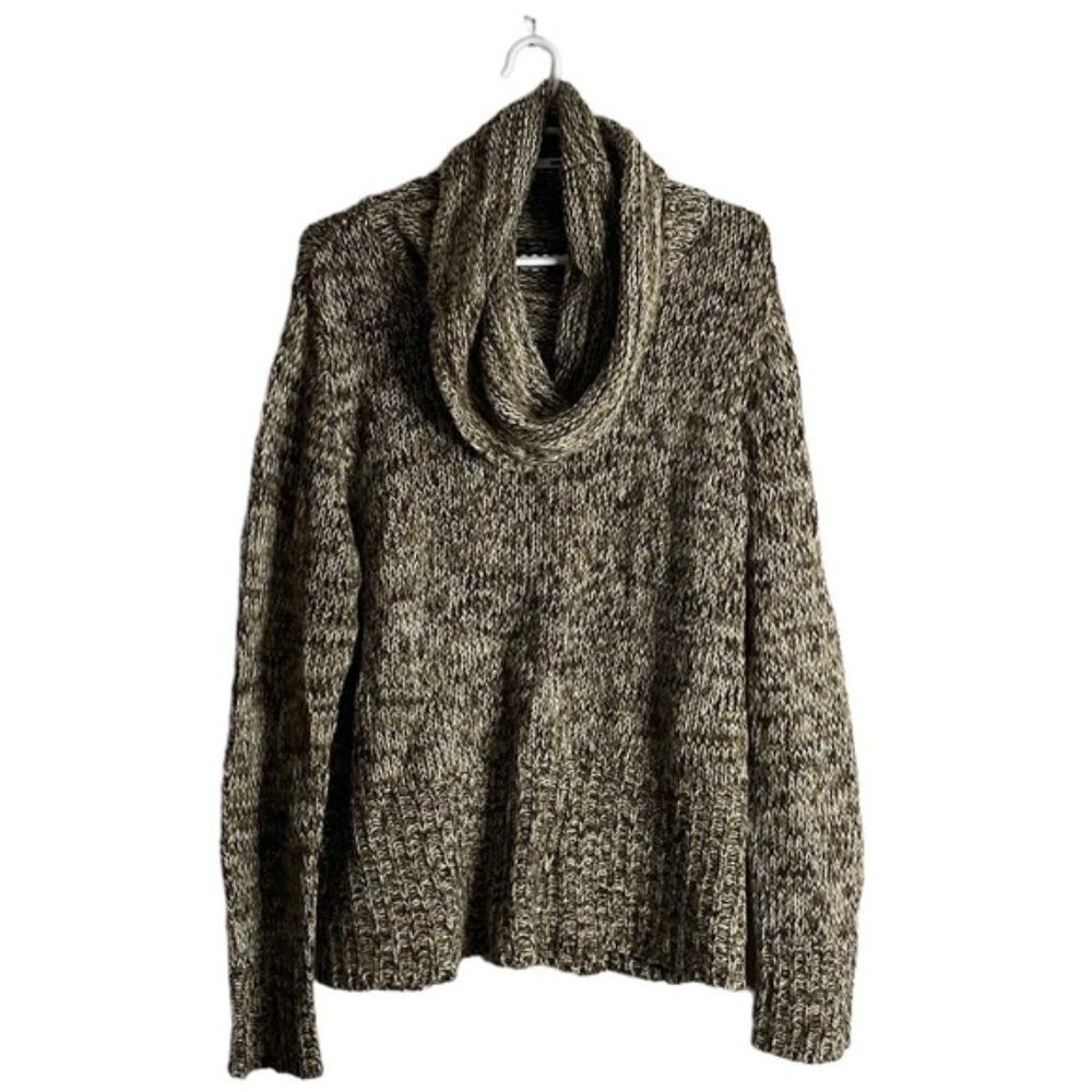 Denver Hayes Women's Brown Marled Knit Cowl Neck Sweater